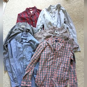 Lot Of 7 Men Dress Shirts Size L || J Crew Topman T. Hilfiger Calvin Klein